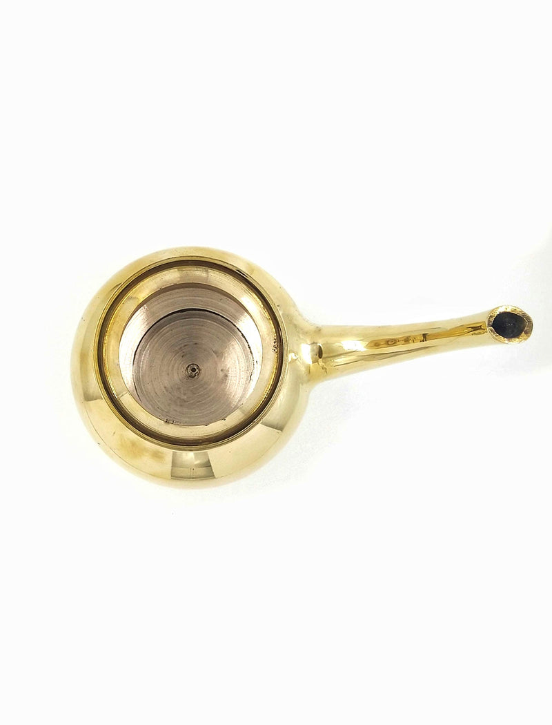 TAZBI Traditional Kerala Small Brass Kindi (5 x 7 in)