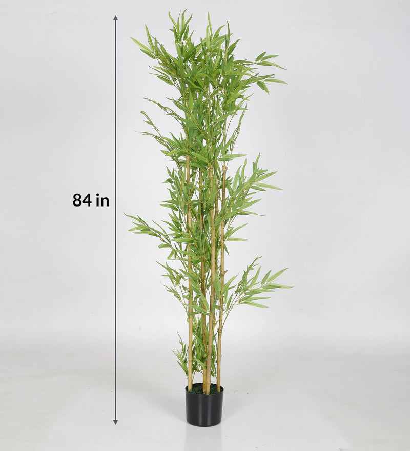 ARICKDECOR Artificial Bamboo Tree Greenery Plants in Nursery Pot Fake Decorative Trees for Home, Office, 5Ft High