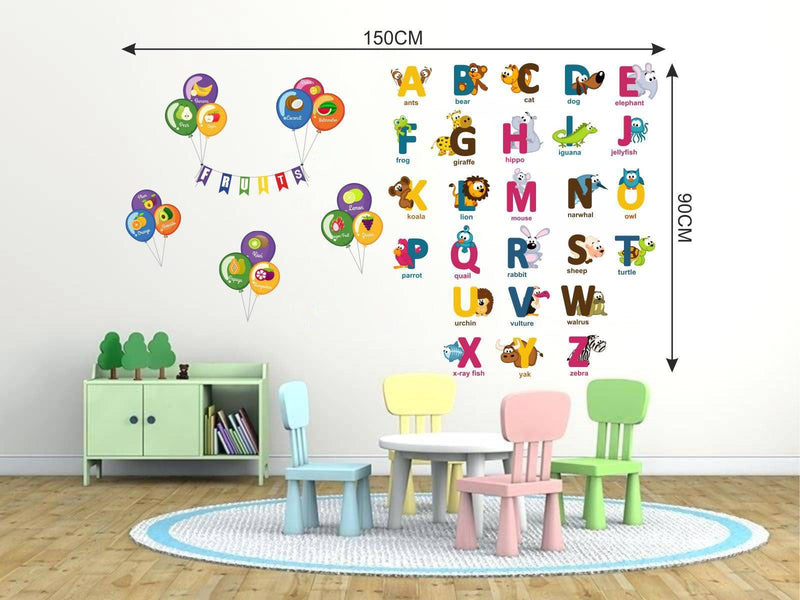 Wall Decals ' English and Tamil Letters Combo'Wall Stickers |PVC Vinyl | Multicolour