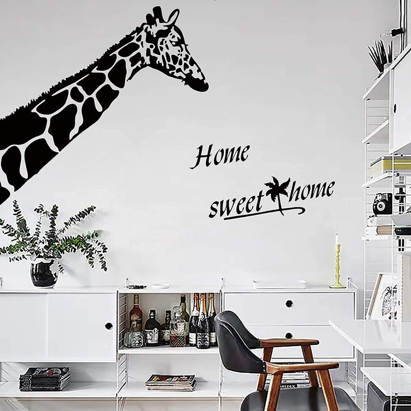 GADGETS WRAP Vinyl Decal Sticker Giraffe Home Sweet Flower (Item Finish Size : 105cm x 40cm)