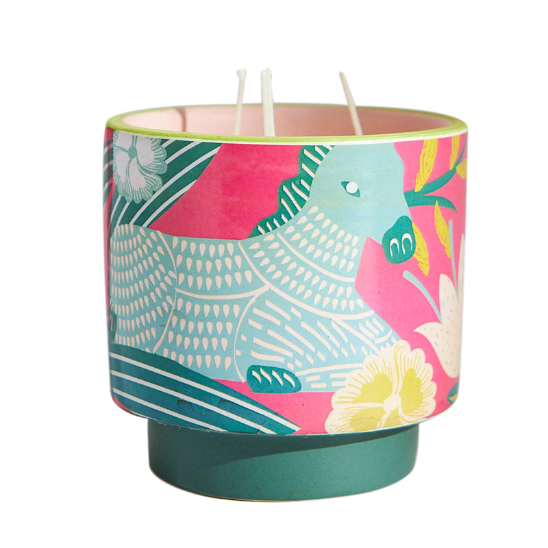 Chumbak's Jasmine Tea Soy Wax Candle| Perfumed Candle | Ceramic Jar