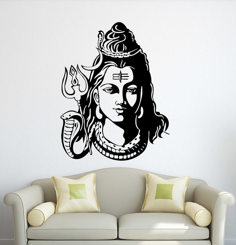 Wallstick 'Lord Shiva' Wall Sticker (Vinyl, 49 cm x 4 cm x 4 cm)