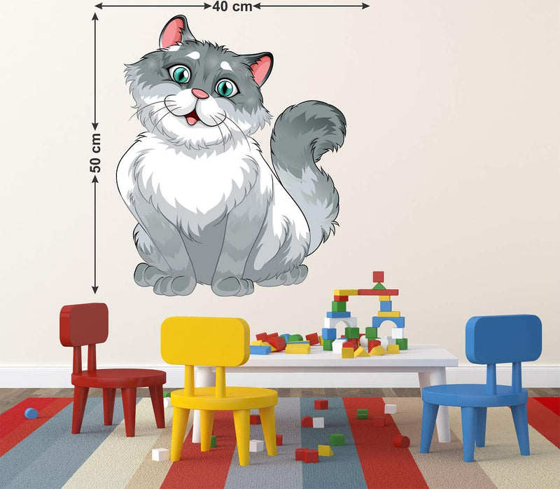 Tuffuk Cat Large Vinyl Wallstickers for Home Decorations(40 cm x 50 cm)4TZ110