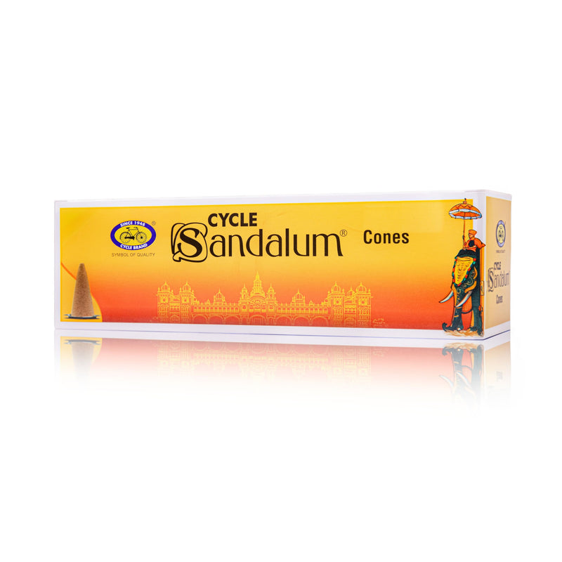 Cycle Pure Sandalum Incense Cones Combo Pack of 4 (48 N, 12N per pack) | Chandan fragrance | Long Lasting Fragrance Dhoop Cones for Pooja, Rituals, Positive Energy, Relaxation, Meditation