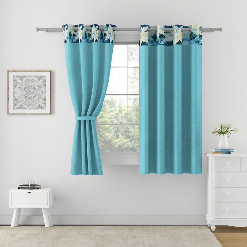 Swayam Blackout Window Curtain Set 1 for Bedroom, Guest Room - Thermal Insulator, Comes with Readymade Eyelets, Triple Layer Weave (5Ft) Noise Dampener, Machine Washable -