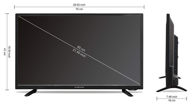 Kevin 80 cm (32 Inches) HD Ready Smart LED TV KN32A (Black) (2021 Model) | With Alexa Built-in