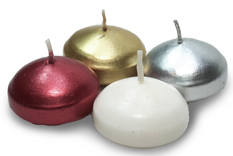 AURA Home Fragnance - Multicoloured Floating Candles | Candles for Diwali Decoration | Pack of 4 Pcs.