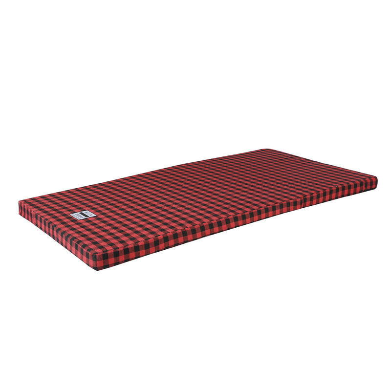 COLOFLY 2 inch Soft PU Foam Mattress (Medium, Red & Black, 72X35X2)