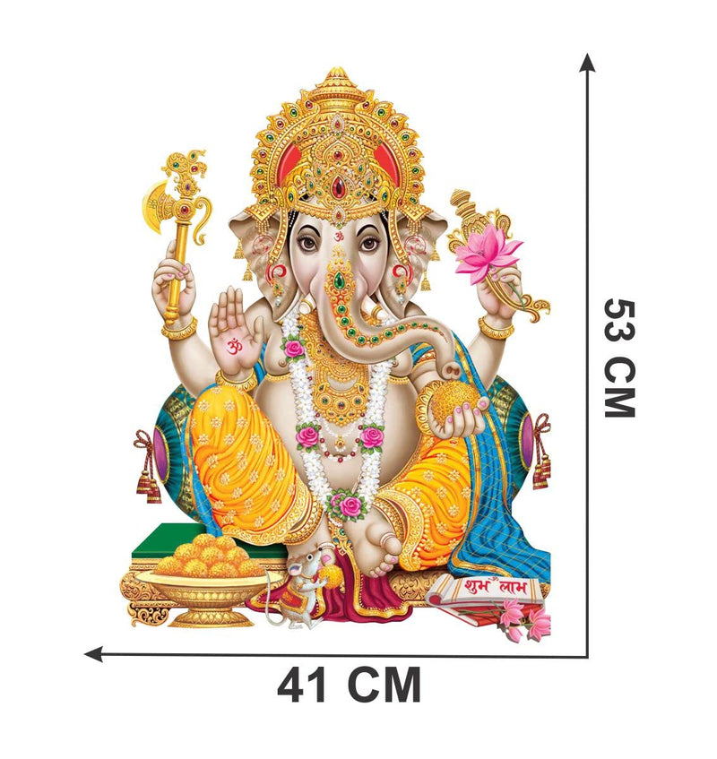 Decor Kraft Ganeshji Wall Sticker & Decal,Size- 53 Cm X 32 Cm,Religious