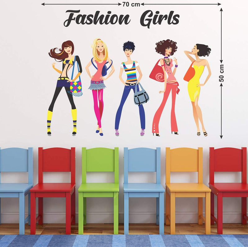 Tuffuk Fashion Girl Large Vinyl Wallstickers for Home Decorations(70 cm x 50 cm)5TZ205