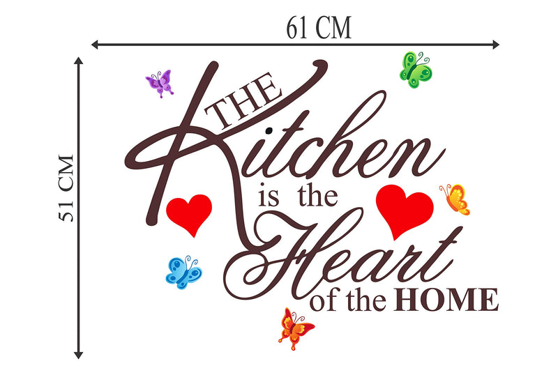 DivineDesigns™ Kitchen is The Heart of Home Wall Sticker | Wall Sticker for Living Room/Bedroom/Office and All Decorative Stickers