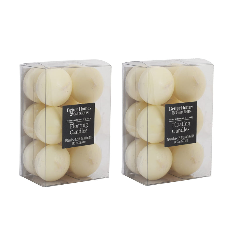 AURA Floating Nuggets Candle - Pack of 24 Ivory