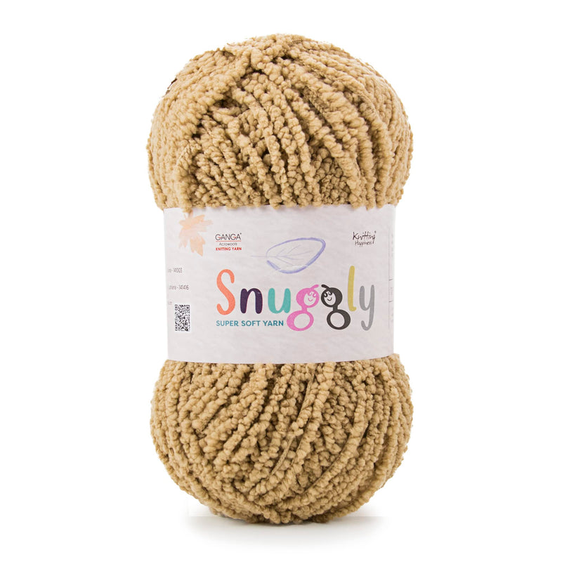 Ganga Acrowools Snuggly , 100% Polyester Yarn , Extra Soft Boucle Textured Yarn For Baby Articles, Shade No. Sng012