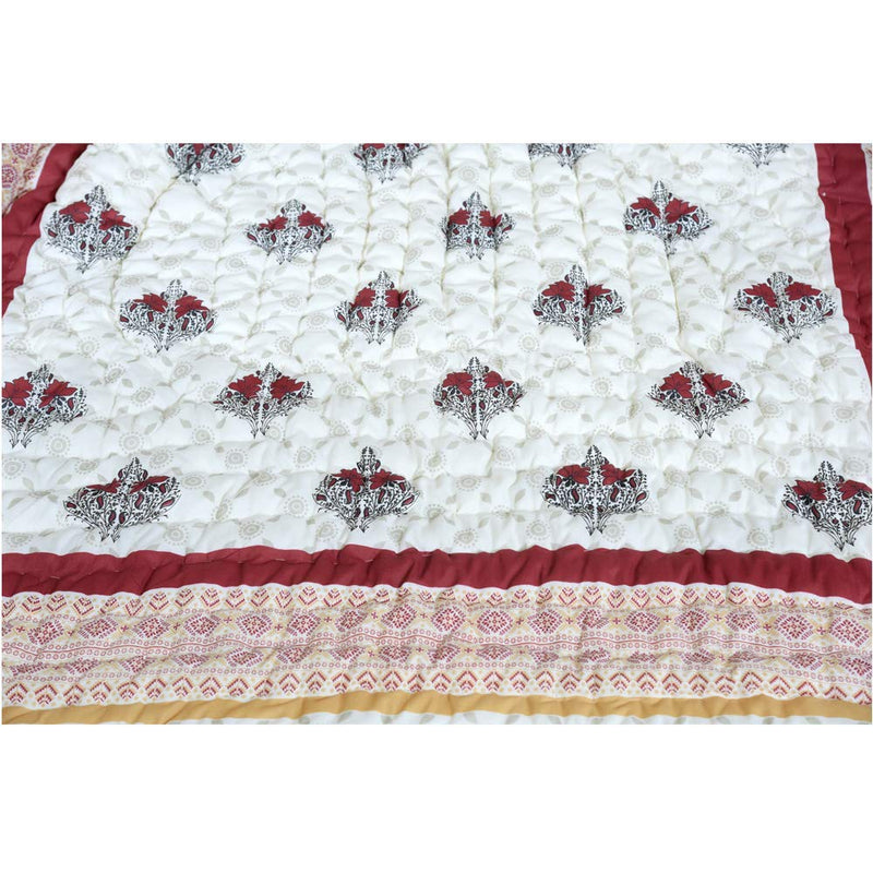 SVT Jaipuri Light Weight Pure Cotton Double Bed Quilt Rajai