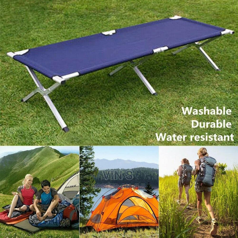 PAVITYAKSH Foldable Bed Heavy Duty Lightweight Folding Camping Cot Bed, Foldable Portable Sleeping Cot for Adult, Patio, Beach, Hiking, Camping, Travel, Office Nap, Outdoor, Indoor