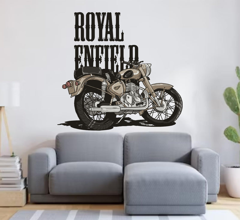 Wall Attraction™ Royal Enfield Bullet Bike Wall Stickers & Murals Size - 58x55cm MD209_S