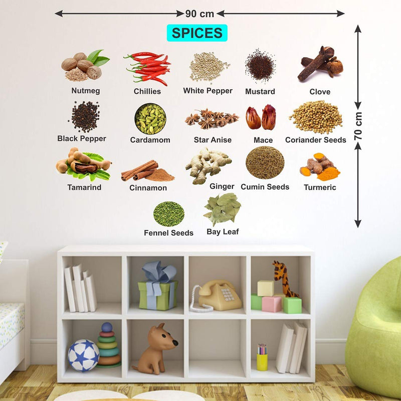 Tuffuk Spices Large Vinyl Wallstickers for Home Decorations(70 cm x 90 cm)5TZ374