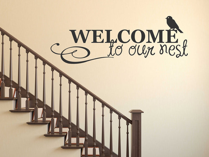 WALLSTICKY Welcome to Our NEST Sticker for Wall Decoration