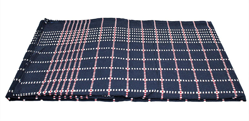 THARUNSHA ELITE Premium Elite All Weather Single Size Blanket Single Size Cotton Blanket/Solapur Chaddar / 100% Cotton Blanket/Bedsheet/Reversible Blanket for Daily use/Dark Blue Set of 1