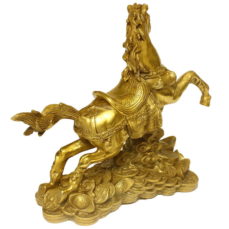 Brass Money Running Horse Statues Chinese Handmade Figurines Home Decor Collectible Gift BS041