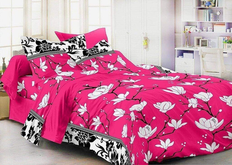 RN HOME FURNISHING Polyester & Polyester Blend 160 TC Bedsheet (Multicolour_Standard)