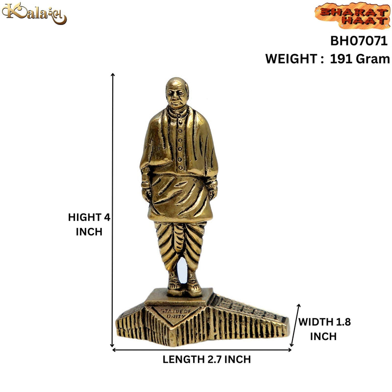 Bharat Haat Kalarambh Sardar Patel Statue of Unity Model Brass Handicraft Art BH07071