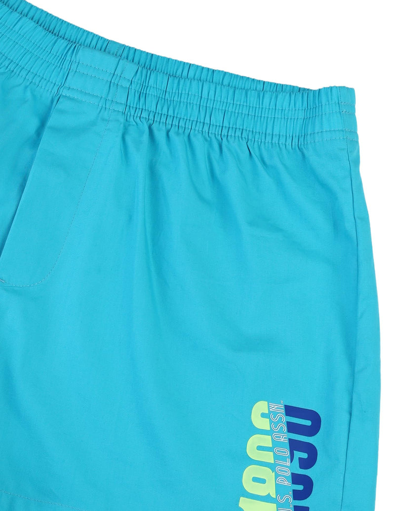 U.S. POLO ASSN. Men's Cotton Blend Classic Solid Boxer Shorts (Pack of 1) (OEX03-PL_Sky Blue