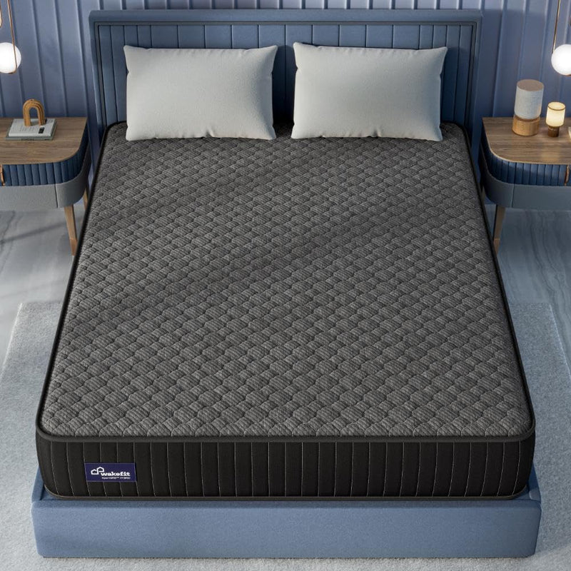 Wakefit Mattress | 10 Year Warranty | XpertGRID Hybrid Pocket Spring Mattress | Queen Mattress, 10-Inch Queen Size Mattress (78x60x10 Inches, 3300+ Air Channels, Premium Quilted Fabric, Black)