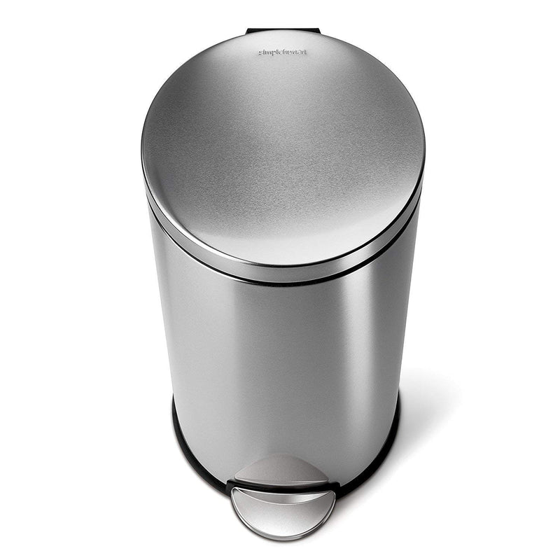 King International Stainless Steel Plain Pedal Dustbin with Lid And Bucket, Bathroom, Outdoor, Indoor, Kitchen, Bedroom, Office, Bathroom With Lid - 12X20 Inches 20 LTR (20 LTR, Silver)