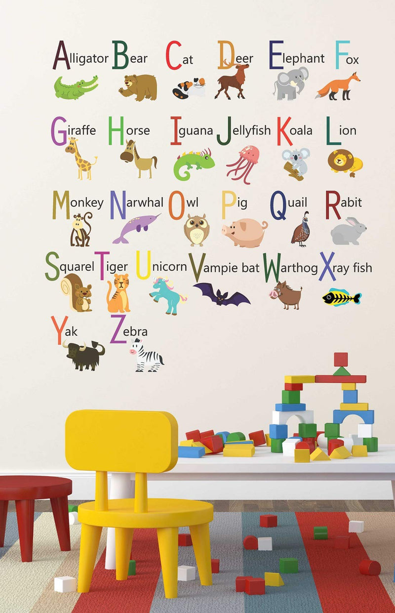 Tuffuk Alphabets Large Vinyl Wallstickers for Home Decorations(70 cm x 70 cm)5TZ057