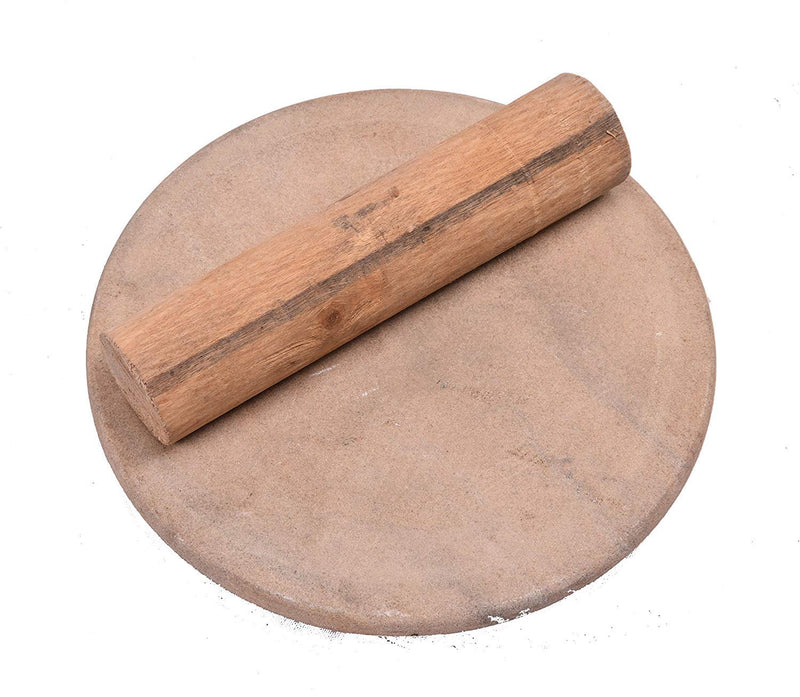 URBAN HAAT Customized red Stone for Rubbing Sandal Wood and Herbal Medicine/Chandan Chakla (5 inch)