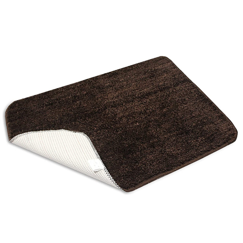 SKIVE India Stylish Anti Skid Backing Super Soft Velvet Feel Fur Bedside-skive2 Runner for Bedroom Living Room Floor Home Decoration (Coffee, 40 x 120 CM) 1Pcs