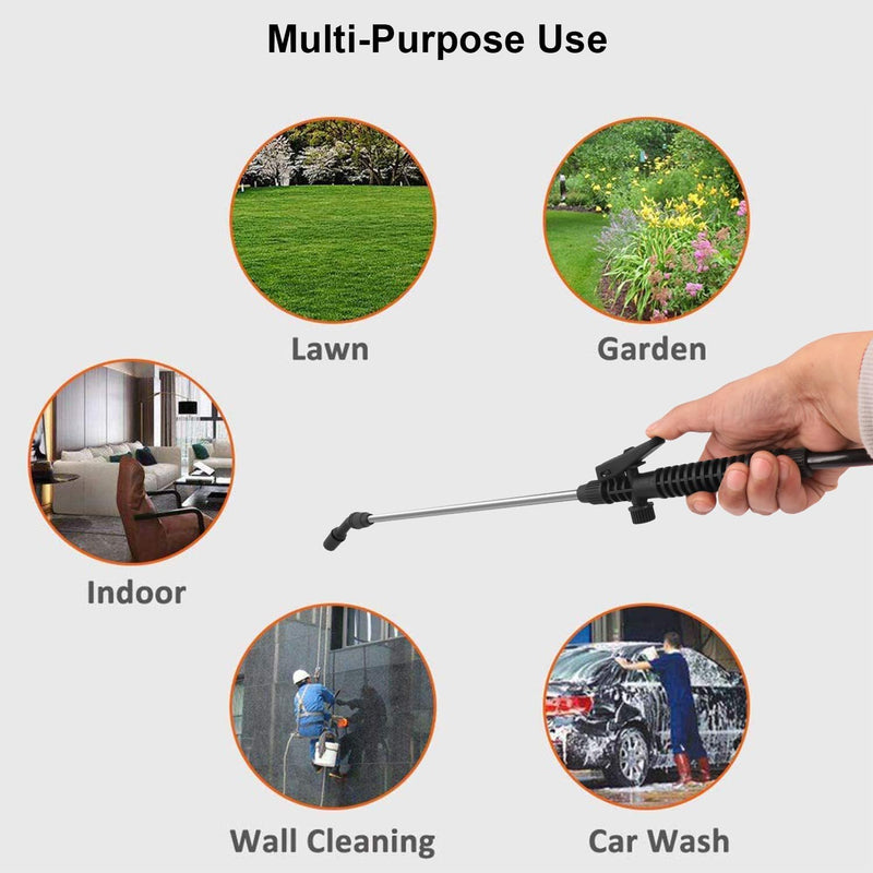 Oriley Handheld Manual Garden Sprayer Water Pressure Pump for Plant Spraying Gardening Household Cleaning Pesticide Removal and Sanitising (8 Ltrs Random Colour)