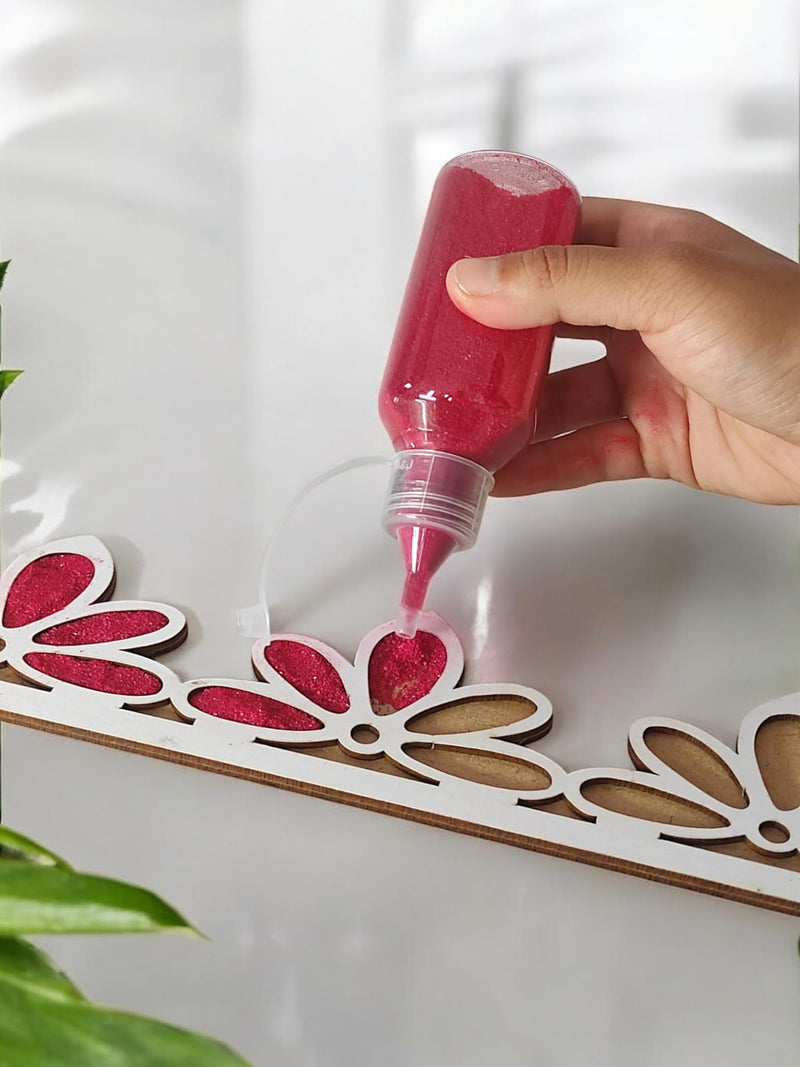 ZWIK.shop Rangoli Plastic Empty powder Bottle with Transparent Nozzle, 150g Capacity Pack of 10 Refillable Squeeze Bottles with Funnel, Ideal Crafting, Art Festival Decorations, Storage