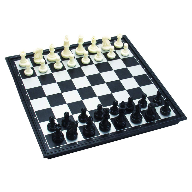 RECTITUDE 10" Magnetic Folding Chess Set, Educational Game Board for Adult Kids Beginner Chess Board Travel Toys (Black Color)