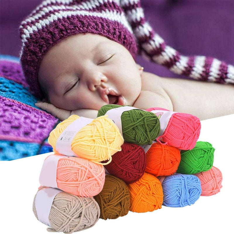 SHASALES Wool Balls Random Colors - Perfect for Mini Knitting and Crochet Project Hand Knitting Art Craft Soft Fingering Crochet Hook Yarn, Needle Knitting (Pack of 6)
