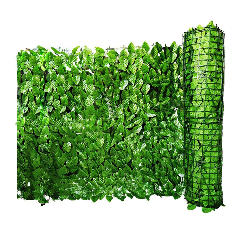 Wonderland Plastic Artificial Flowers Privacy Fence Screen (Light Green, 1 Piece)