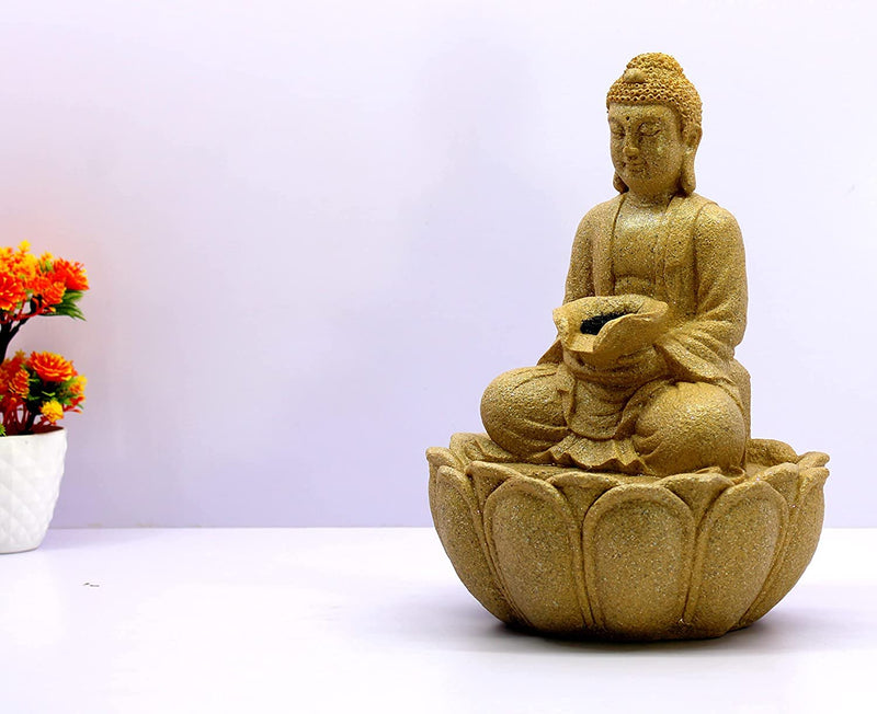 SHRI Nath Indoor Buddha FountainOffice Decoration Or Gifting (25.5 x 20.4 x 38 cm)