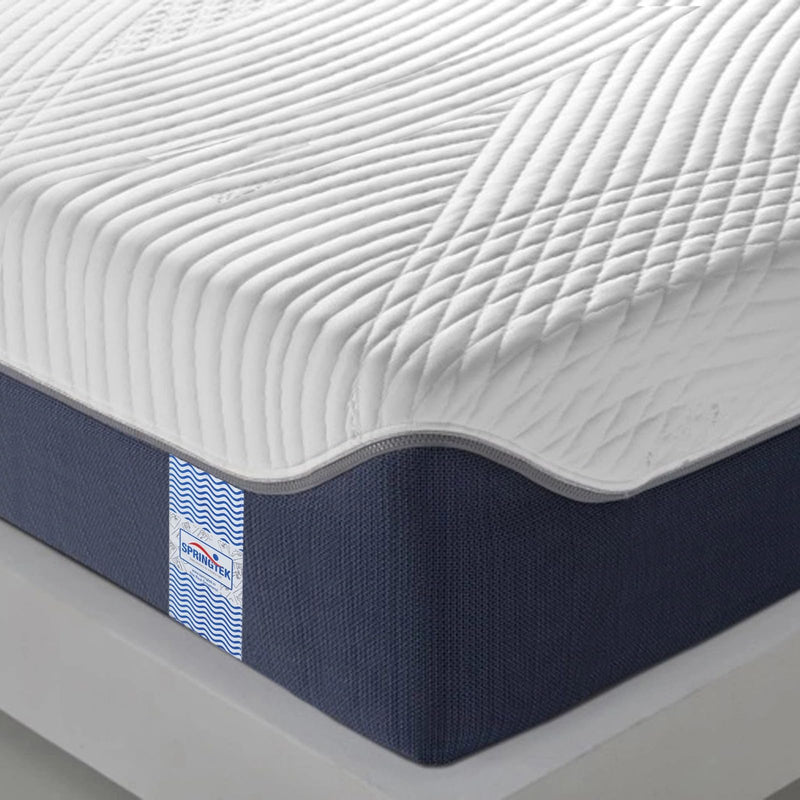 Springtek Mattress | WaveMax German Technology 5 Layer Pressure Relief & Cooler Sleep HR Foam Orthopaedic Mattresses with Superior Comfort, 6 Inches Double Size Gadda | 72x48 Inch