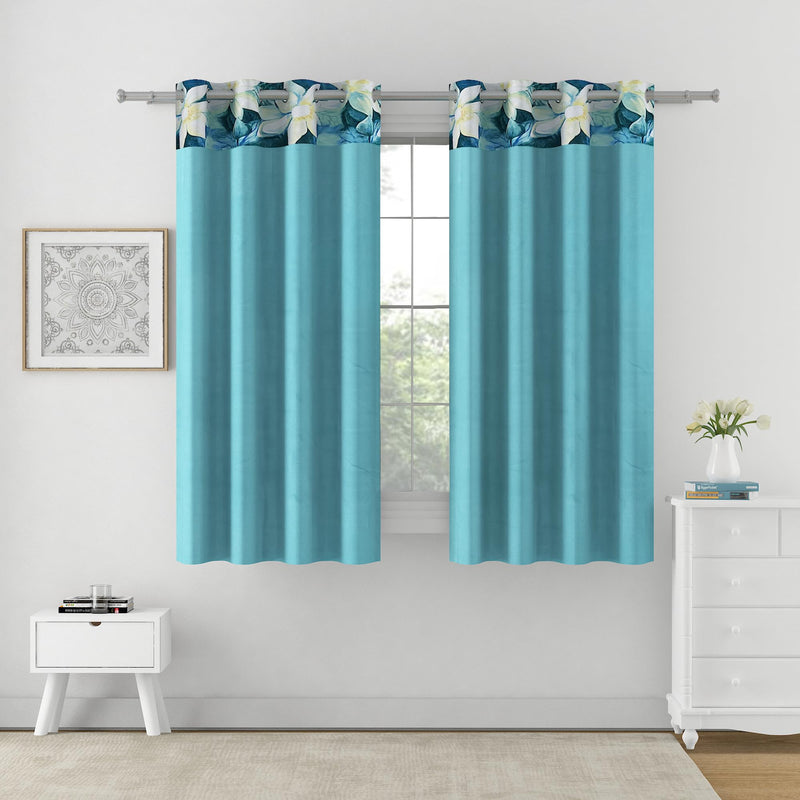 Swayam Blackout Window Curtain Set 1 for Bedroom, Guest Room - Thermal Insulator, Comes with Readymade Eyelets, Triple Layer Weave (5Ft) Noise Dampener, Machine Washable -