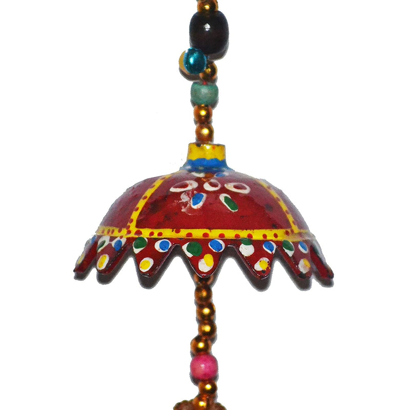 Suvasane Rajasthani Handcrafted Decorative Lord Ganesha Wall/Door/Window Hanging Bell (41X8X7 CM)