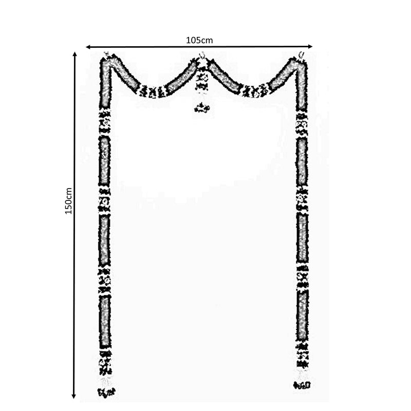 Daedal crafters- Mini Thoma (White) DC172 Artificial Doorway Flower toran