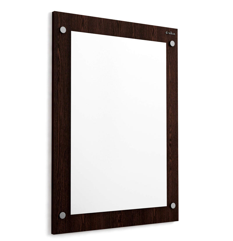 Anikaa Oliva Engineered Wood Plain Dressing Rectangular Wall Mounted Mirror (Wenge)