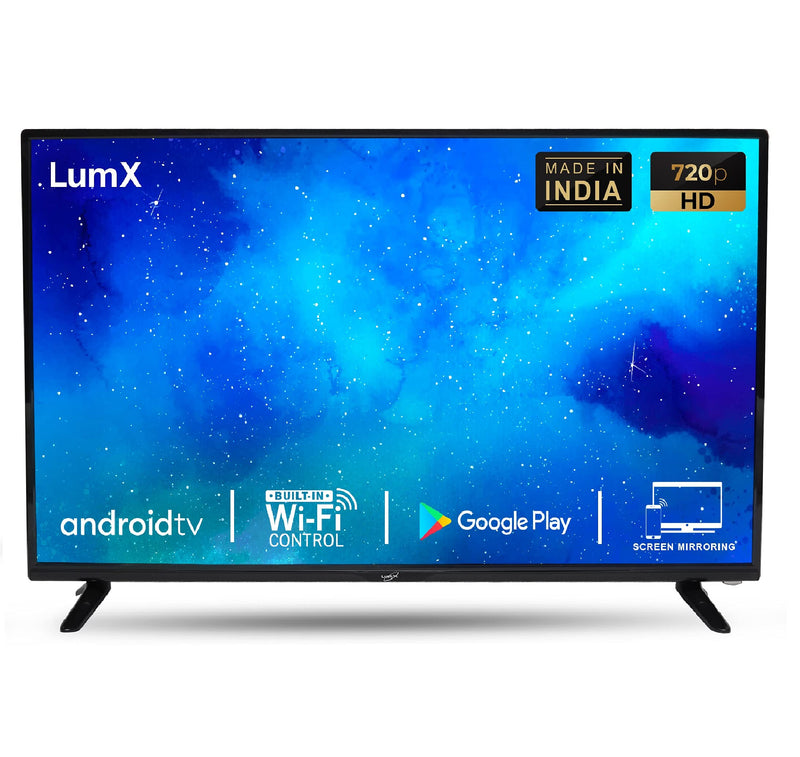 LumX 80 cm (32 Inches) HD Ready Smart Android LED TV 32YA573 (Black) (2021 Model)