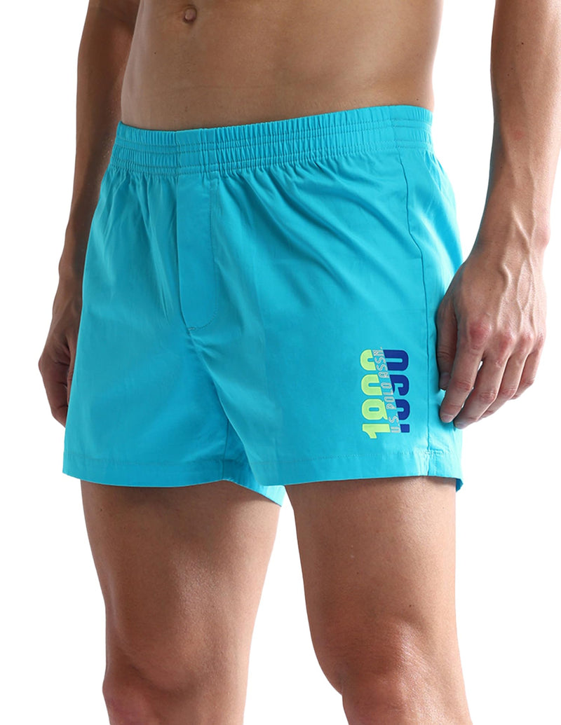 U.S. POLO ASSN. Men's Cotton Blend Classic Solid Boxer Shorts (Pack of 1) (OEX03-PL_Sky Blue