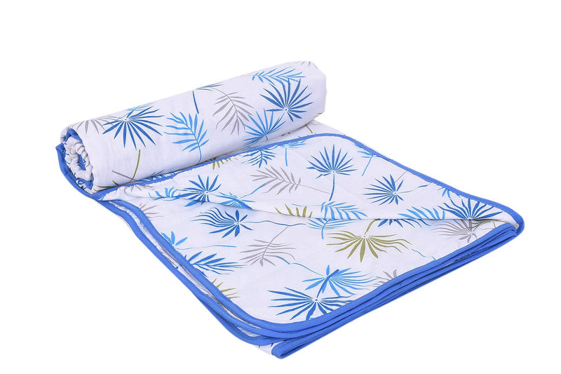 MOM'S HOME Organic Cotton Reversible Double bed AC Blanket dohar- Pack of 1 - Mix Design