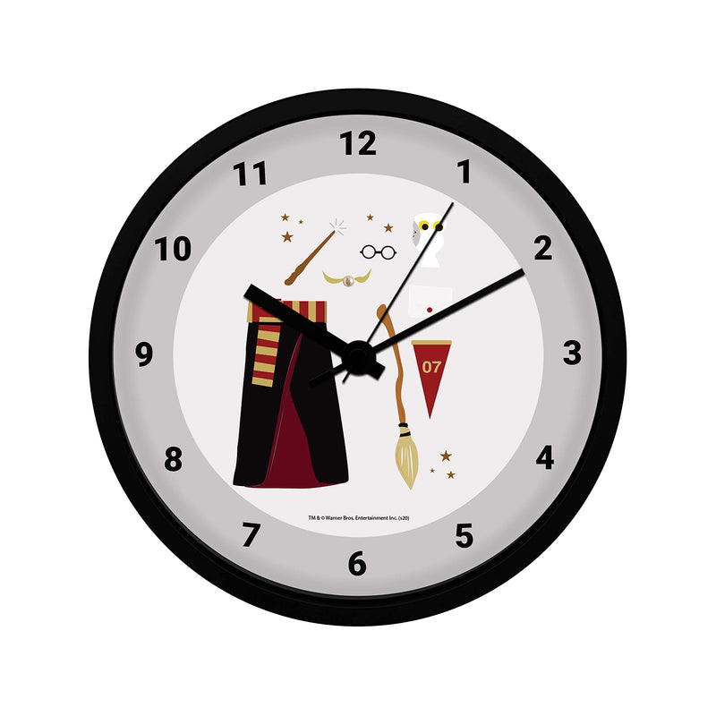 MCSID RAZZ - Harry Potter Wall Clock - Officially Licensed by Warner Bros USA (Favourite Elements (with Numbers))