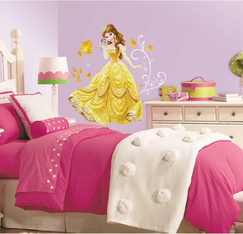 GADGETS WRAP Disney Princess Beauty and The Beast Belle Peel and Stick Giant Wall Decals