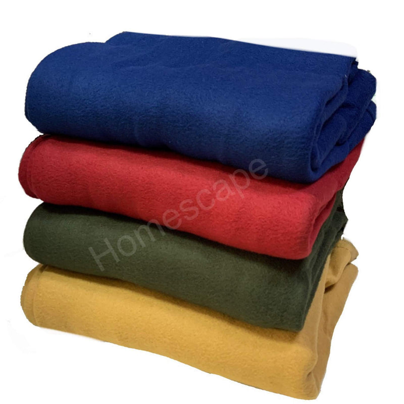 Homescape Premium Modern Style Fleece Supersoft Lightweight Skin Friendly Cosy Polar Single Bed AC Blanket for All Season(Set of 4, Multicolor)