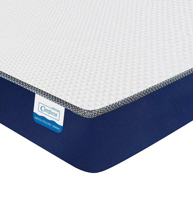 Comforto Siesta 6 inch Pocket Spring Single Size Mattress (72x35x8 inch, Pocket Spring) - Mattress in a Box